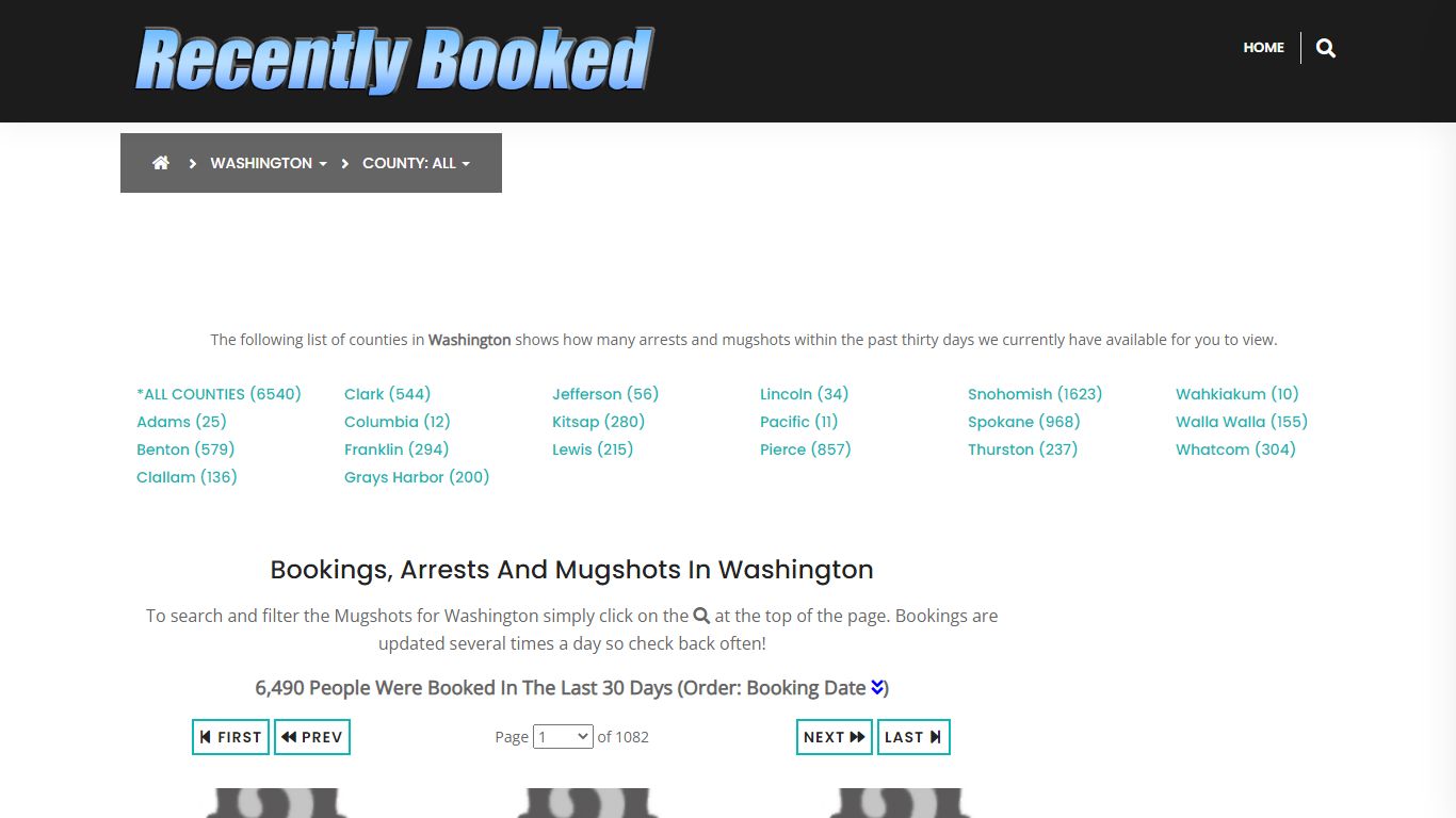 Bookings, Arrests and Mugshots in Grays Harbor County, Washington