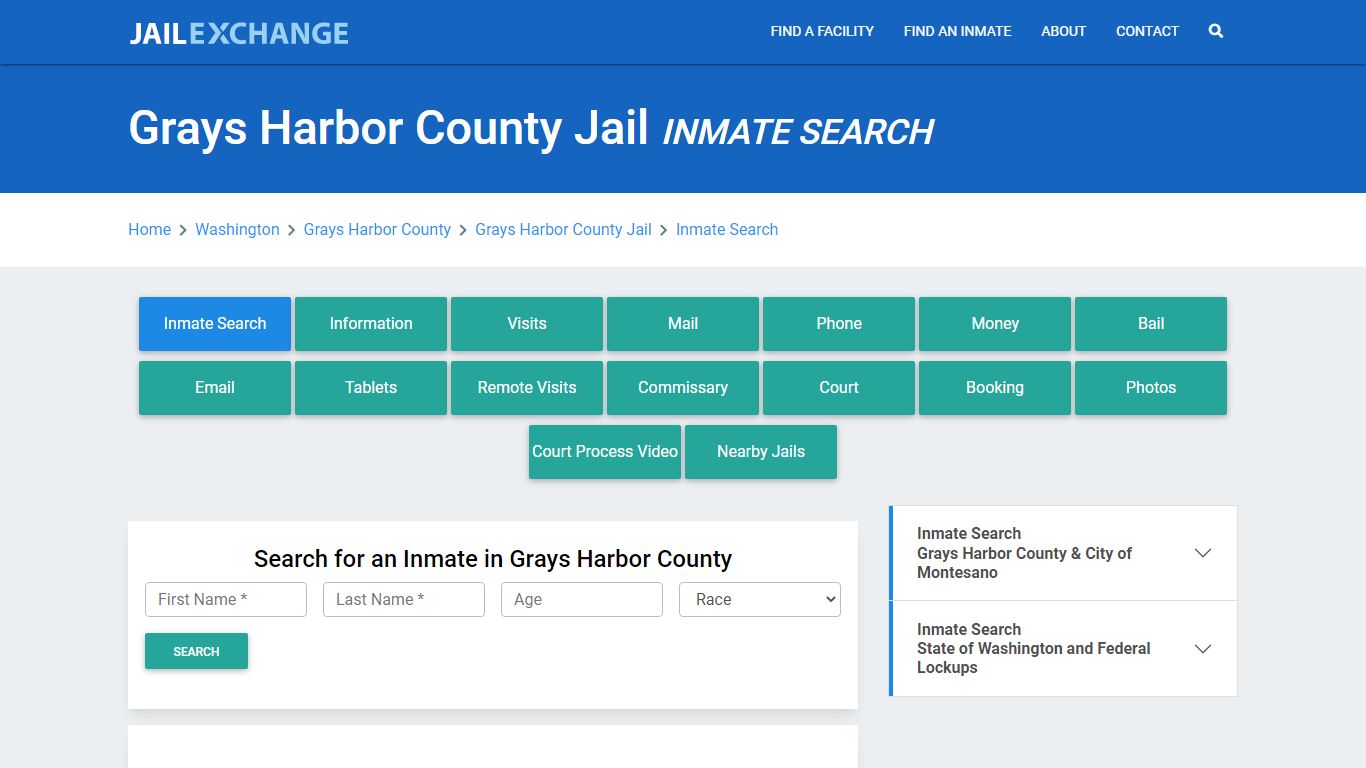 Grays Harbor County Jail, WA Inmate Search: Roster & Mugshots